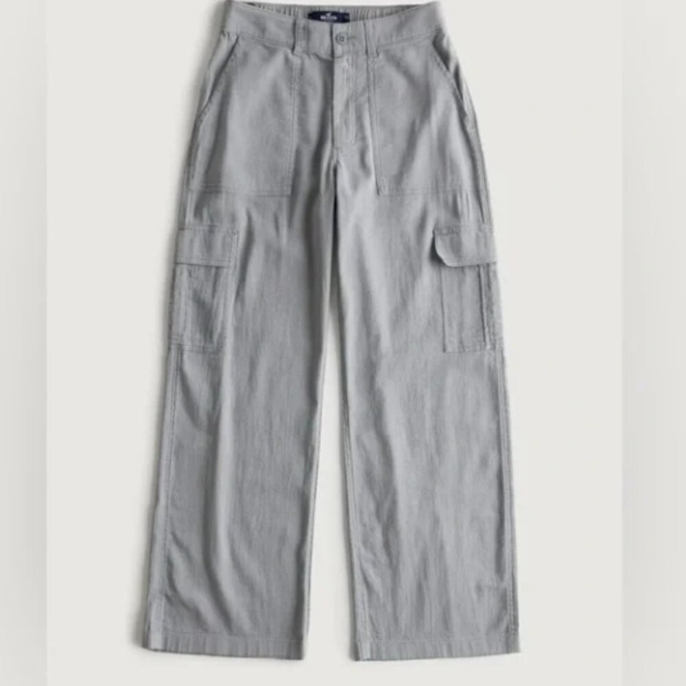 Hollister Ultra High Rise Vintage Baggy Pant Light Grey Size M